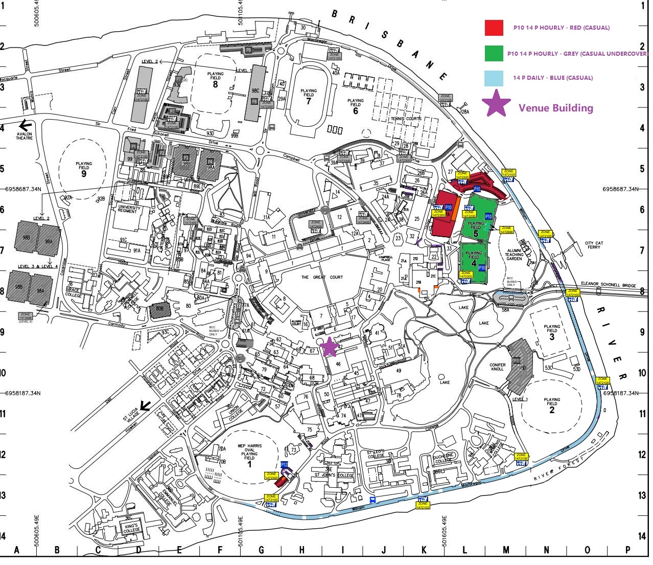 Parking Zones Map